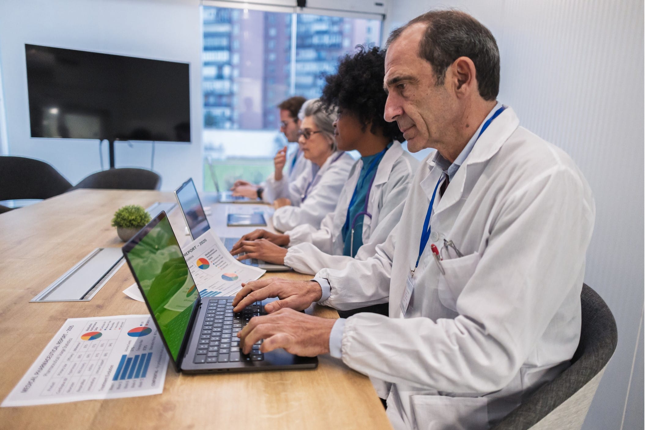 Group of doctors seated at a table